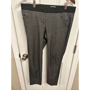 Express gray dress pants with black waist size 8